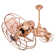 36" Duplo-Dinamico 6 - Blade Caged Ceiling Fan with Wall Control and Light Kit Included