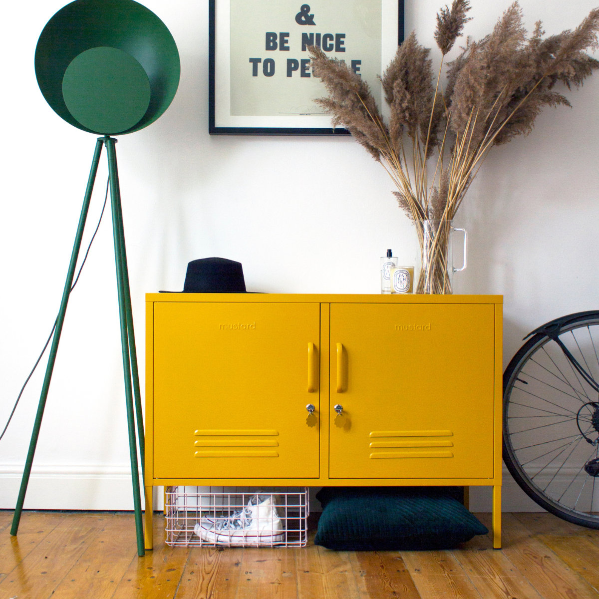 Mustard Made The Lowdown Console Locker, Mustard