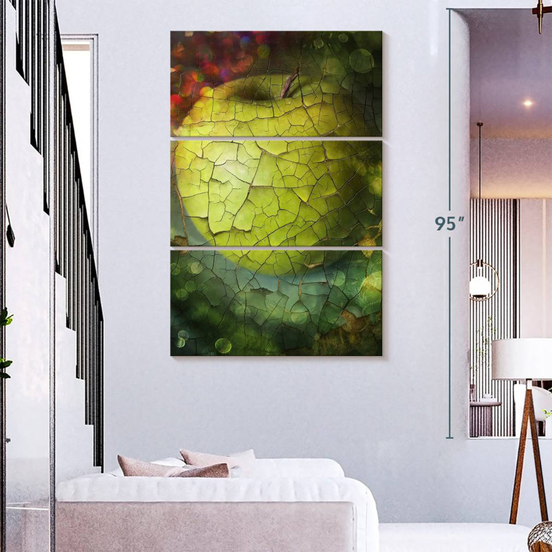 Yarlin Fragmented Green Apple, 74" H x 48" W