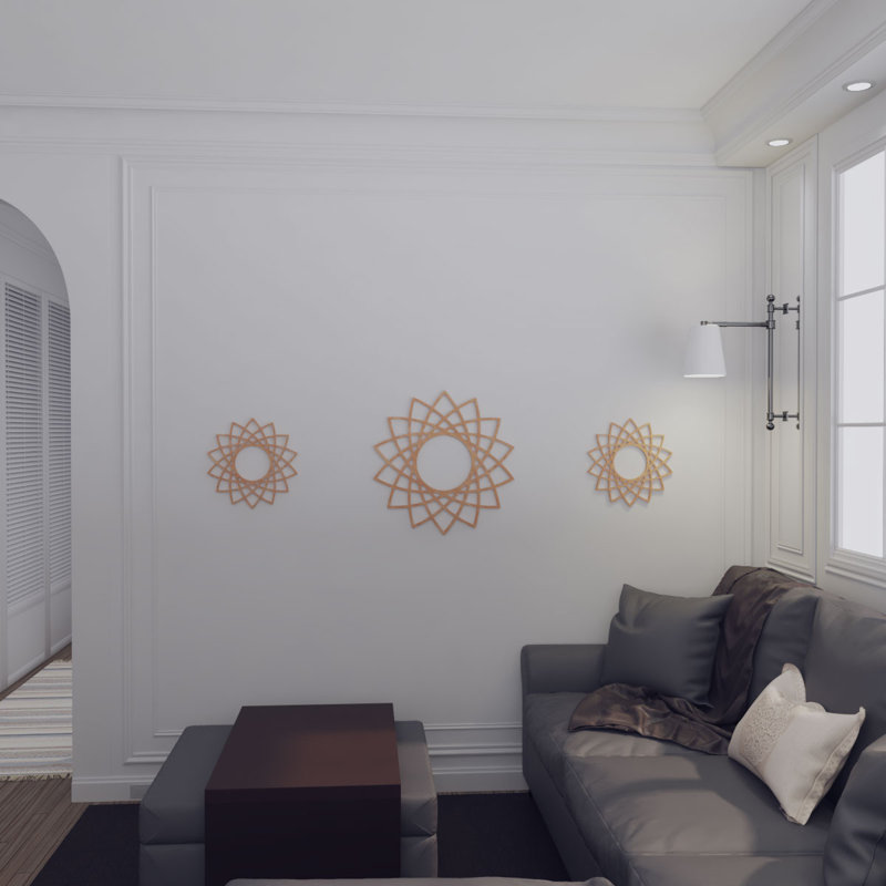 Médaillon de plafond 22 "x 22" x 8 1/2 "x T 1/4" Eleanor, Aulne, H 20 po x l 20 po x P 0,38 po
