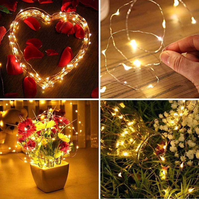 LED Indoor / Outdoor String Lights, 5.3cm H x 10cm L x 4cm D, Warm White