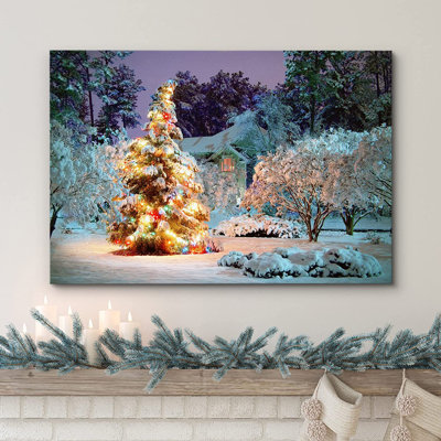 N27-IDEA4WALL Canvas Wall Art Merry Christmas Pictures Home Wall Decorations For Bedroom Living Room Paintings Canvas Prints Framed