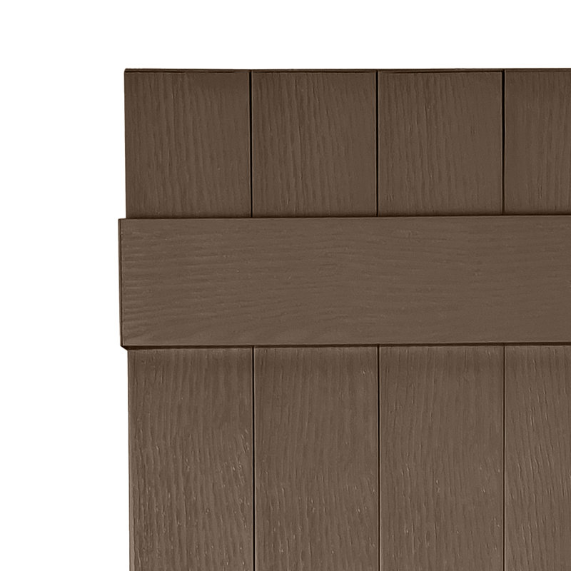 Persiennes personnalisées à 4 planches fermées, 43", Bronze