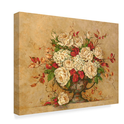 « automne rose urn », reproduction de peinture à l’acrylique sur toile tendue
