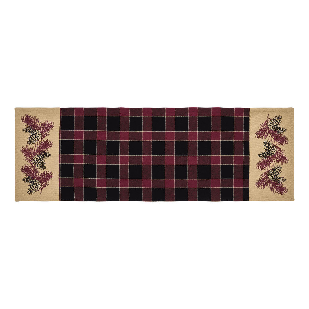 Quogue Rectangle Plaid Cotton Table Runner Loon Peak® 