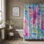 Plaid Floral Blossoms - Rideau de douche standard 1 pièce-431236859