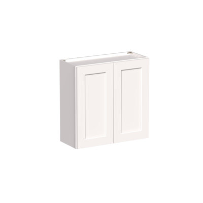 DL Cabinetry (Ready-To-Assemble) Shaker Style 30" High Double Door Wall Cabinet W30" x H30" x D12" - White Shaker