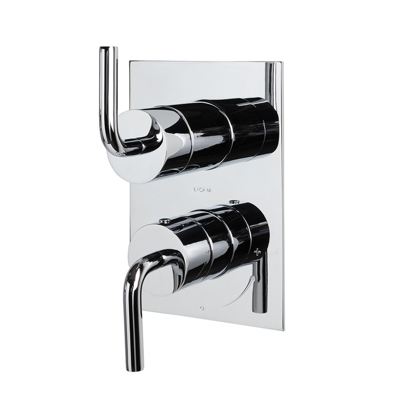Cigno Progressive Pressure Balancing 3-Way Diverter Mixer, Polished Chrome