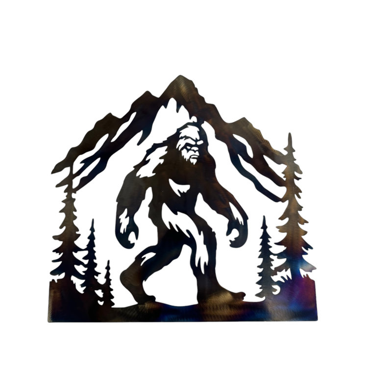 Décoration murale montagne en métal Bigfoot