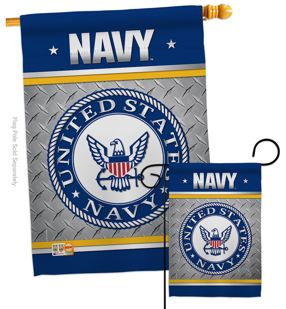 American 2-Sided Polyester 2 Piece Flag Set Breeze Decor Military