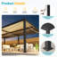 Pergolas en aluminium 12 'x 20' avec persiennes réglables et drainage caché, pergola d'extérieur en métal robuste pour la cour, au bord de la piscine-111448497-97239173