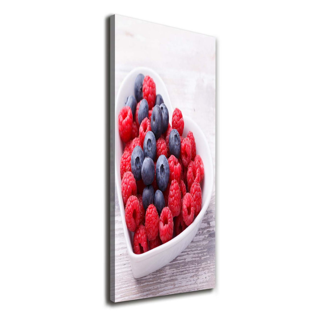 Himbeeren und Blaubeeren - Kunstdrucke auf Leinwand - Wrapped Canvas