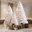 Ensemble de sapins de Noël artificiels pré-illuminés à charnières de 1,20 m, 1,80 m et 2,25 m, avec 2 400 extrémités de branches en PVC et 850 lumières DEL pour la maison, le bureau ou l'école.