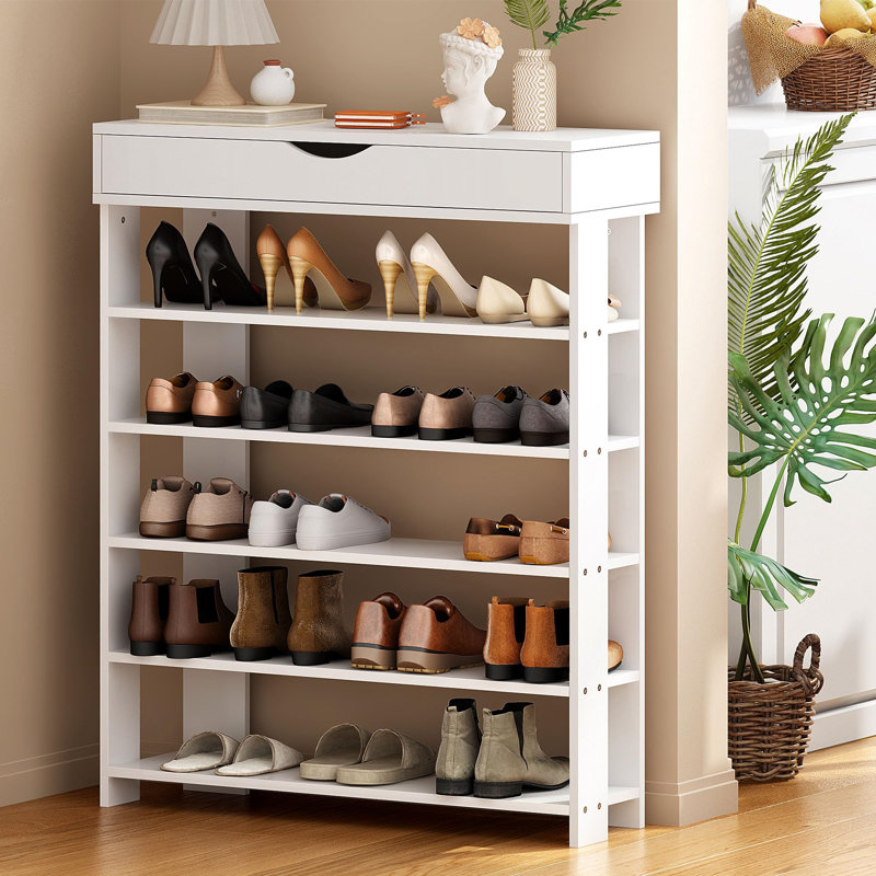 20 Pair Shoe Rack, White