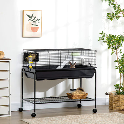 Cage à deux étages pour animaux Pawhut