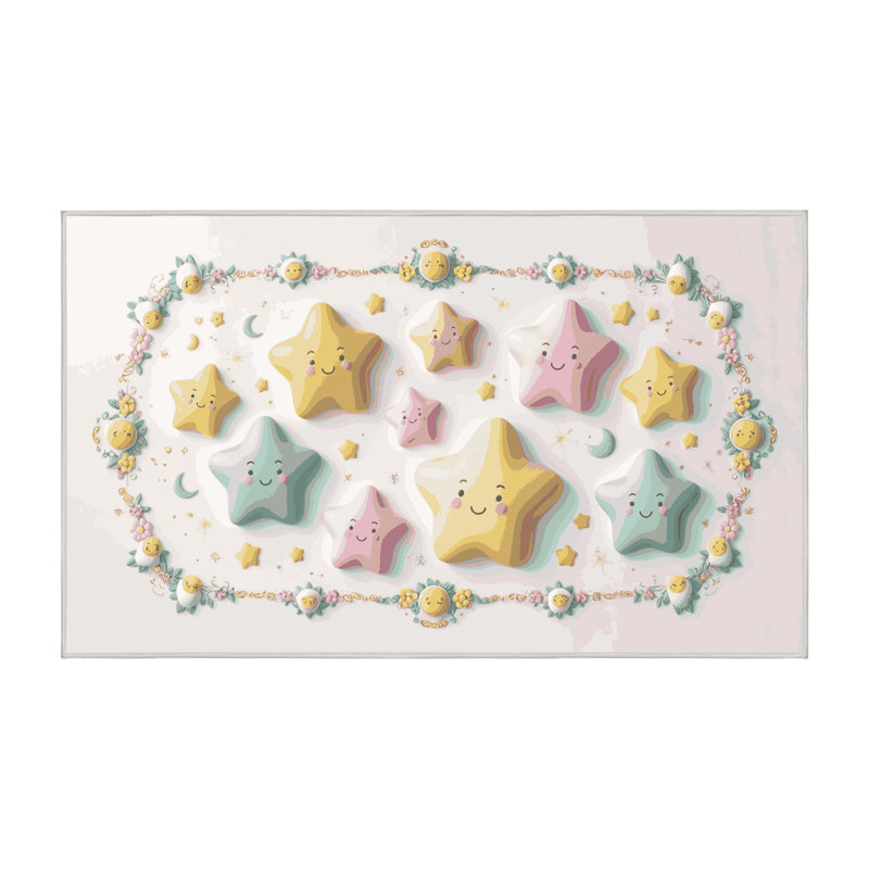 Tapis lavable pour enfant Dakota Fields Sky Clouds_Sky042, Rectangulaire 3 pi x 5 pi