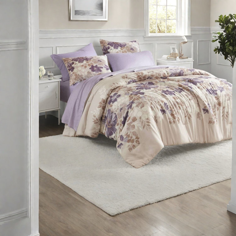 Luxurious Floral Bedding Sets, Polyester Comforter, Bohemian Home Style