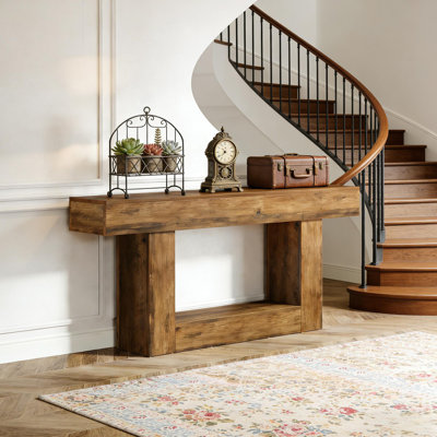 Table de couloir à 2 niveaux, table de canapé, table console