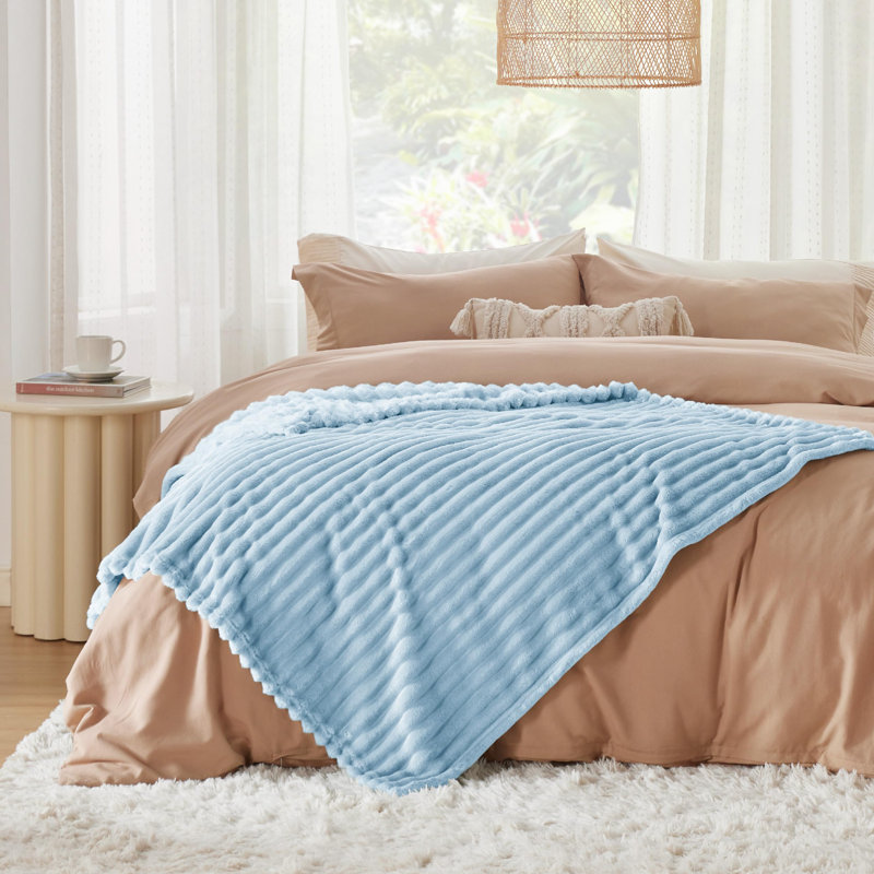 Bedsure Fitted Sheet Deep - Bed Sheets Extra Deep Pocket made of Soft Brushed Microfiber for Bed, 200cm x 150cm, Dream Blue