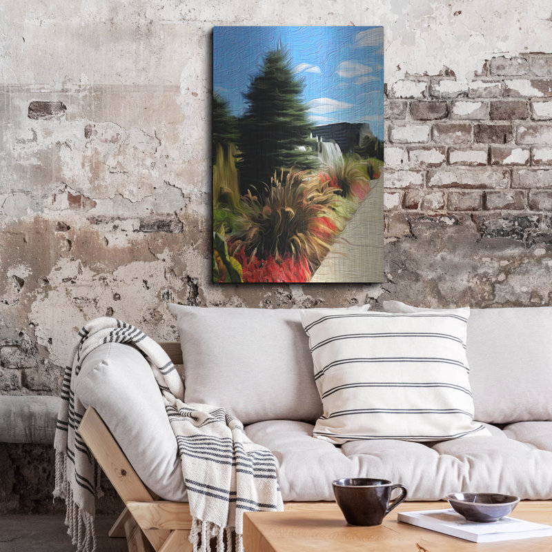 Art mural en métal luxueux «On Shakey Ground» par Dante Plata, 24 po x 36 po, H 36 po x l 24 po