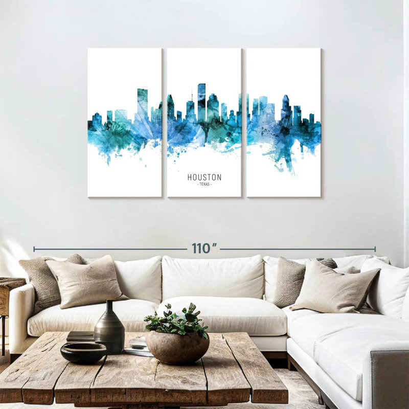 Nicci Houston Texas Skyline VII, H 48 po x l 74 po