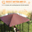 Niche d'extérieur pour petit chien de 1,40 m x 1,50 m avec housse imperméable, en acier robuste, deux portes, couleur marron, imperméable et résistante.