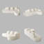 Canapé modulaire incurvé en L Veloria de 111,8 po | Tissu en polyester à poils longs texturé litchi moderne | Dossier incurvé avec 3 coussins | Modulaire en forme de nuage sans assemblage pour le salon ou l’appartement-455214657