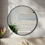 Baum Nordic Round Bathroom Framed Mirror Wall Hanging-529887370-529887372