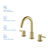Circular Widespread Bathroom Faucet 3 Hole, 2-handle Bathroom Sink Faucet with Drain Assembly-53136763