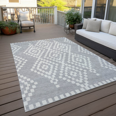Malek Indoor/Outdoor Area Rug with Non-Slip Backing