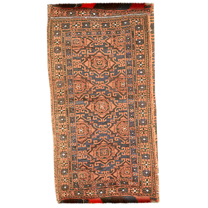 Hand Knotted Wool Area Rug in Red
