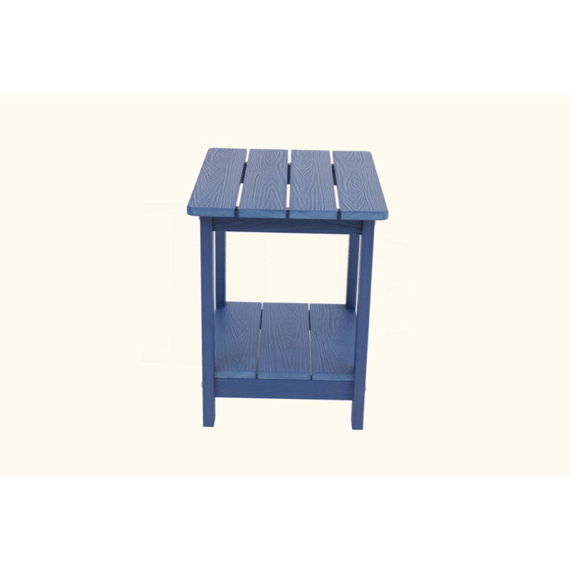 A Wooden-Textured Imitation Wood Side Table, Simple Yet With A Rich Texture, With A Small Tabletop And Is Perfect For Outdoor Picnics
