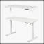 Bureau debout électrique complet, bureau à hauteur ajustable 48 po x 24 po, bureaux assis-debout, blanc