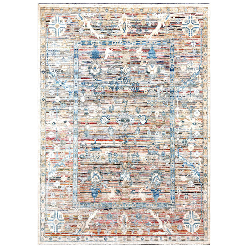 Tapis multicolore de haute qualité noué à la main