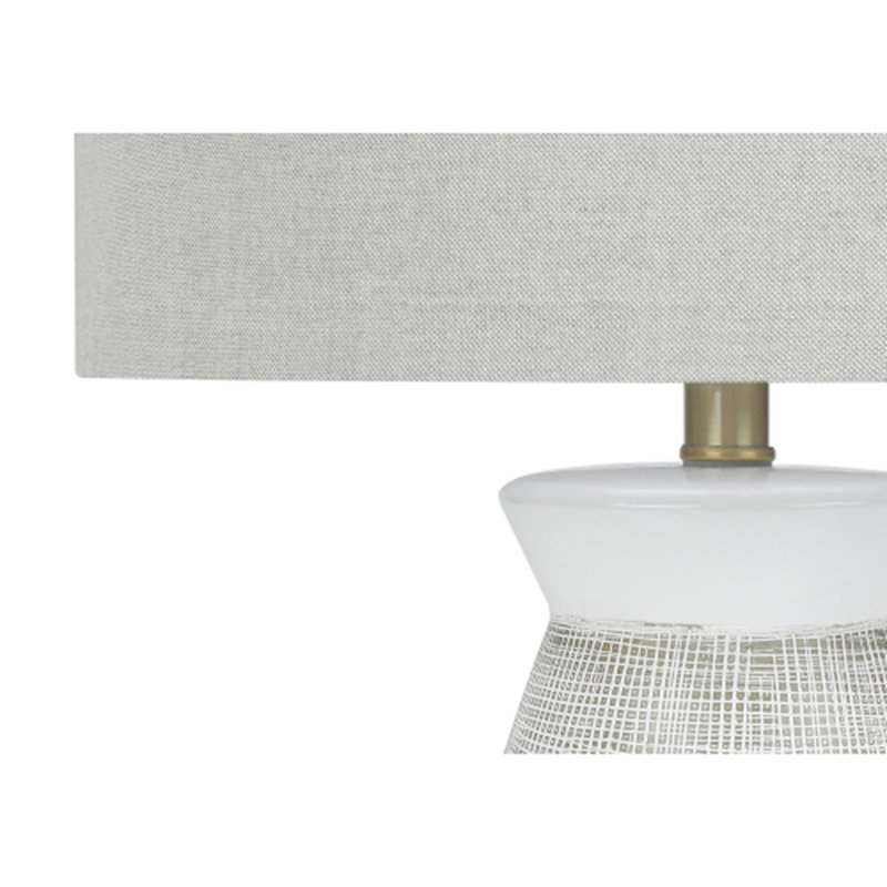 Lighting, H 27 po, lampe de table et abat-jour en céramique, contemporain