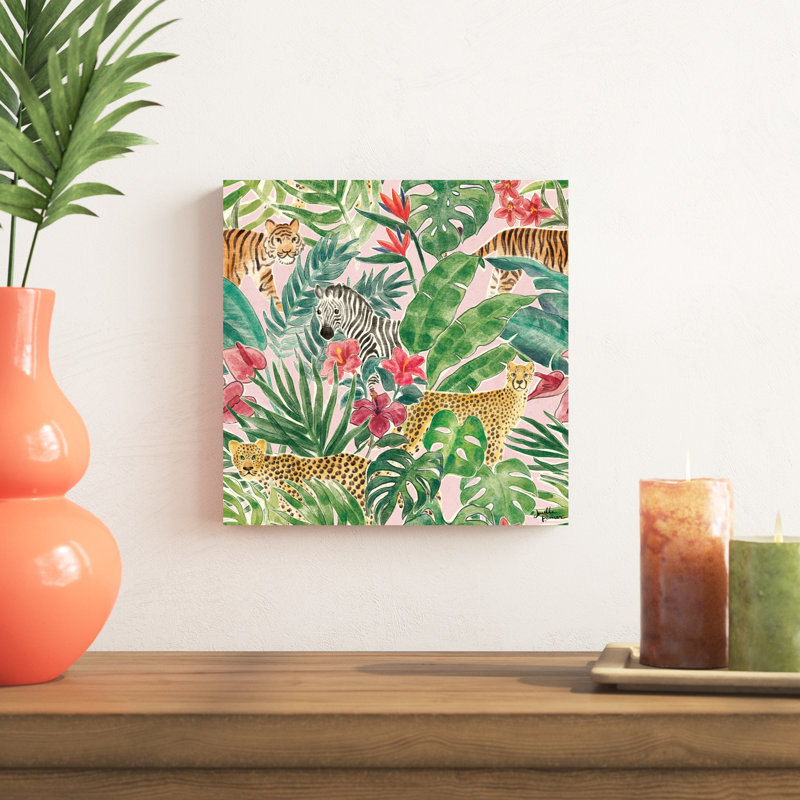 Jungle Vibes étape 01B, H 12 po x l 12 po x P 1,25 po