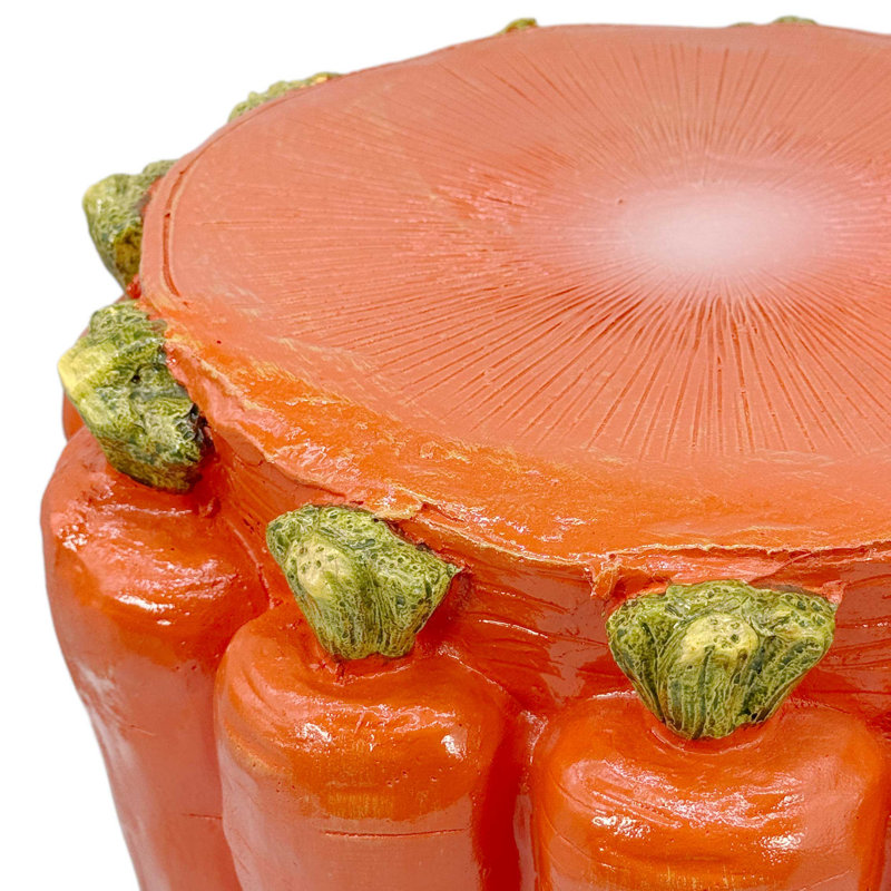 Carrot Stool Polyresin Side Table 18"