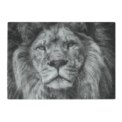 View of a Lion Painting Chopping Board