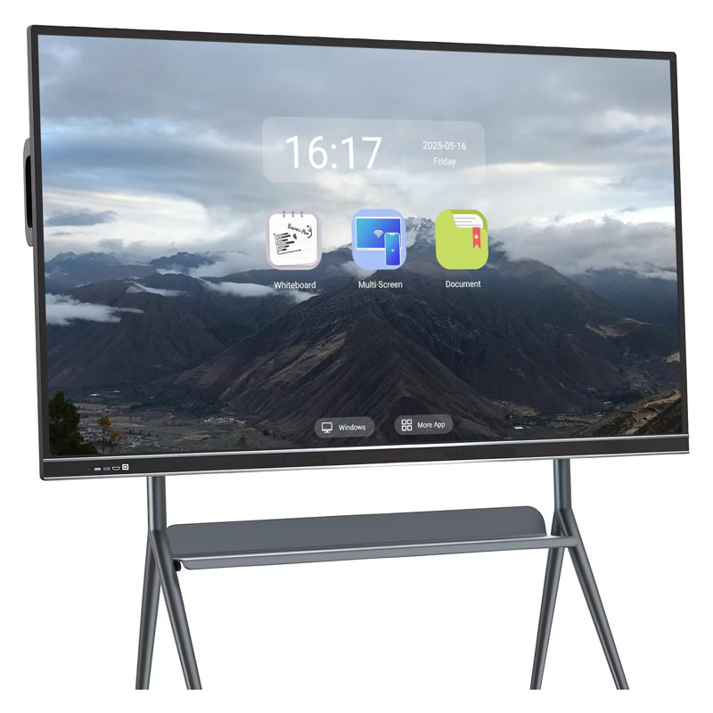 JYXCN 4K Smart Board 75 pouces tout-en-un tactile, tableau blanc interactif avec double système et partage de nuage Parfait pour la salle de classe, le bureau et les présentations? (Comprend un support mural)