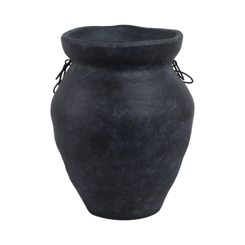 Handmade Clay Table Vase, 12" H x 10" W x 10" D