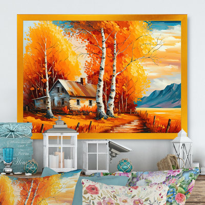 «Small Cottage in Autumn III», reproduction sur toile