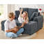 Bahi Faux Fur Upholstered Chaise Lounge with Toss Pillows-99337018