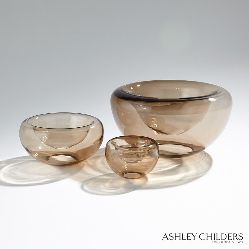 Double Take Bowl-Clear Seeded-Med, 7.75" H x 14.75" W x 14.75" D