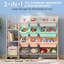 Organisateur de rangement de jouets - Organisateurs de jouets et rangement avec bibliothèque, tablette de rangement de jouets avec tablettes et bacs de rangement, bibliothèque pour enfants et rangement de jouets pour chambre d'enfant, salle de jeux, cha-136168161