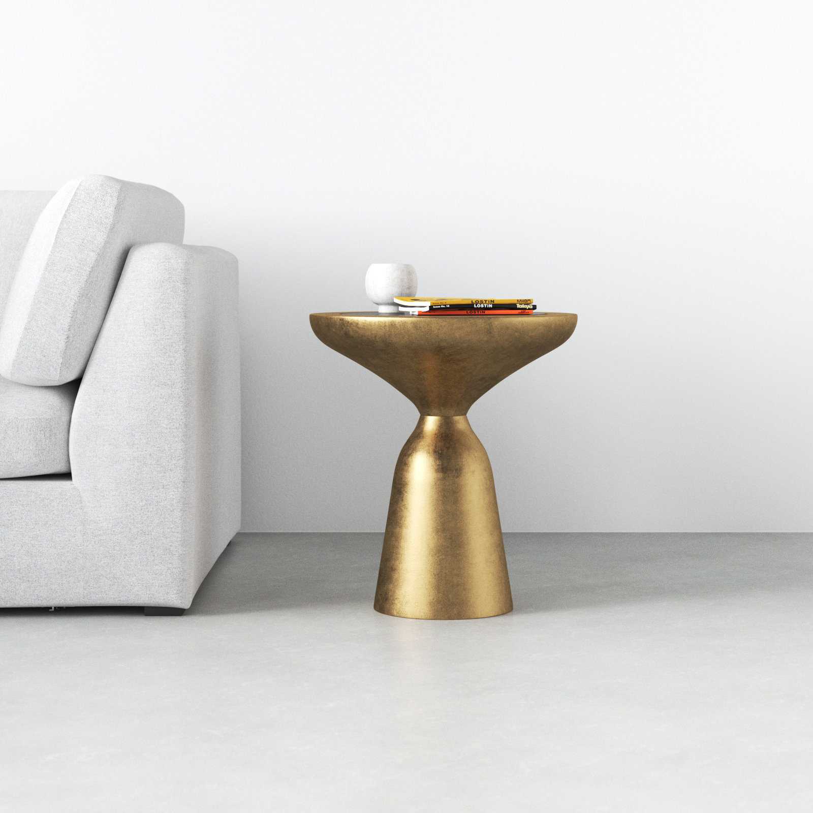 Supai End Table, Gold