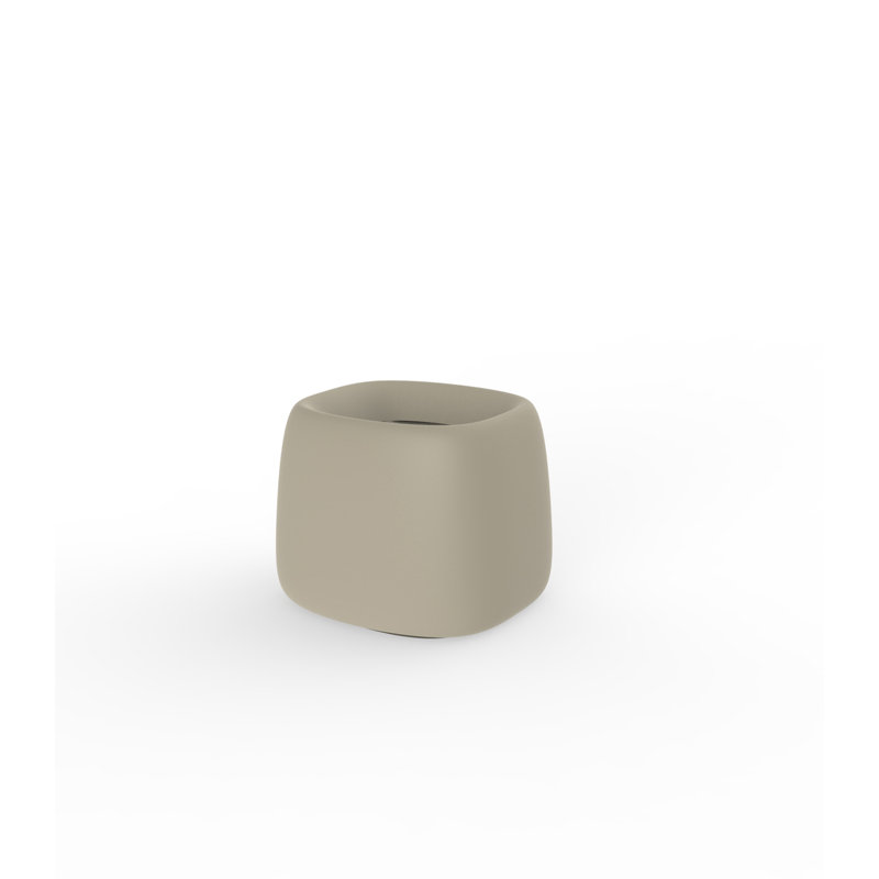 Organic Resin Pot Planter, 16.25" H x 20" W x 18" D, Ecru