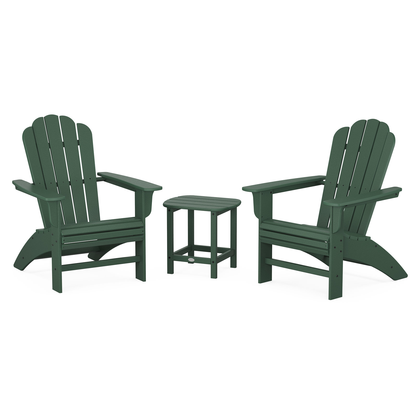 POLYWOOD Country Living Adirondack Chair Set, Green
