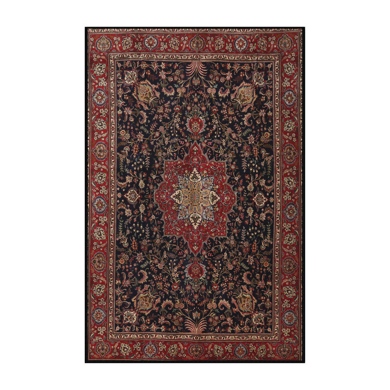 Tapis oriental tissé à la machine Cebollero, Rectangle 4 pi x 6 pi