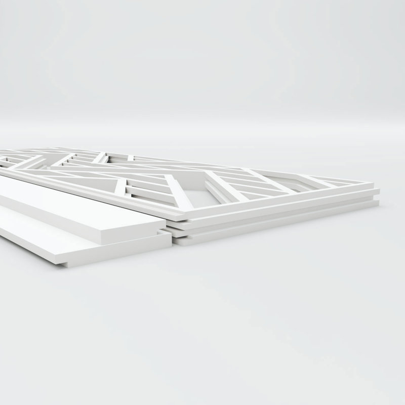 Ensemble de lambris en PVC Gilcrest, H 40 po x l 94,5 po x P 0,625 po
