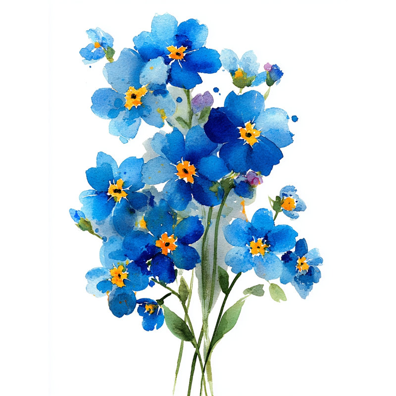 "Luminous Bouquet", art mural sur toile tendue, 16"W x 24"H x 1.5"D